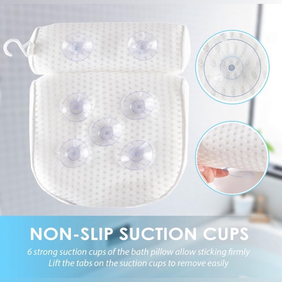 Bathtub Large Spa Pillow with 4D Air Mesh - Picture 4 of 6